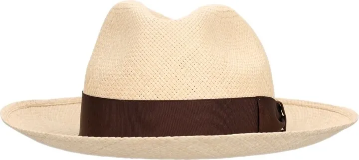 Amedeo 7.5cm brim straw Panama hat