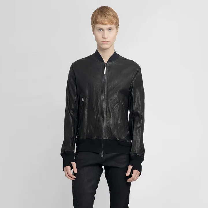 Isaac Sellam Man Black Leather Jackets