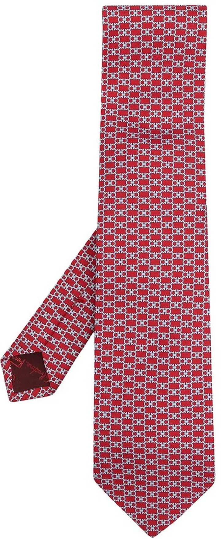 Gancini silk-jacquard tie