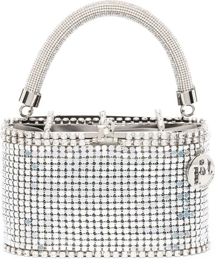 Mini crystal-embellished bag