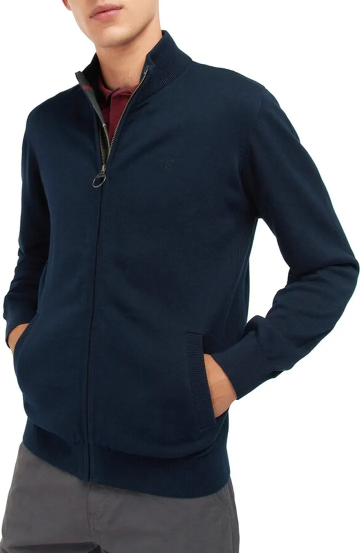 Zip Front Pima Cotton Sweater