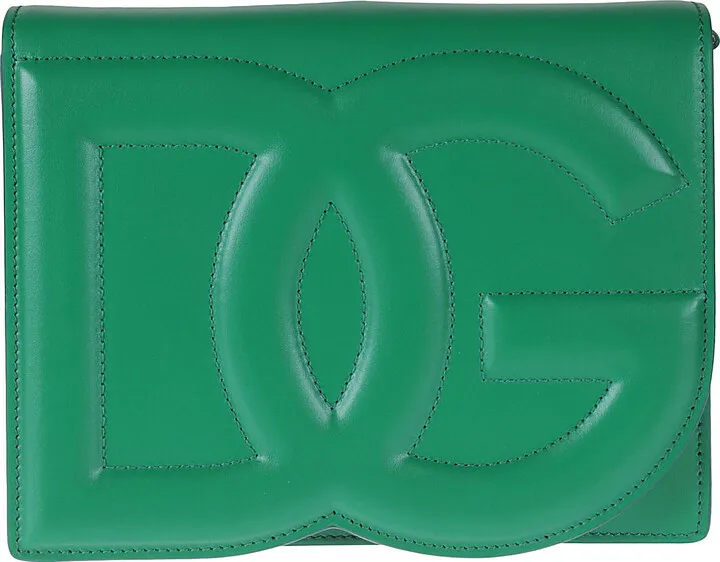 Logo Embossed Flap Shoulder Bag