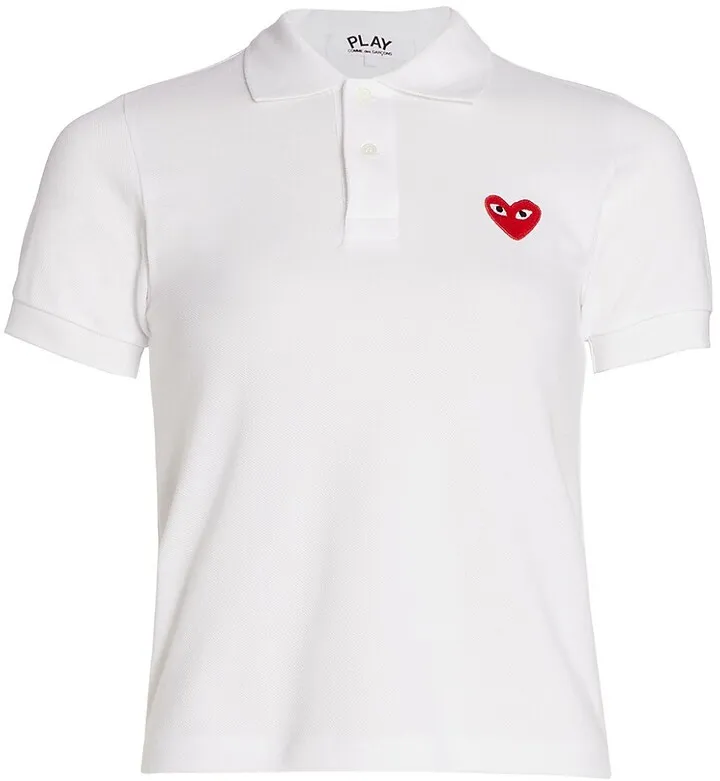 Embroidered Heart Polo Shirt