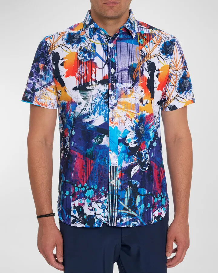 Men's Garden Retro Knit Sport Shirt