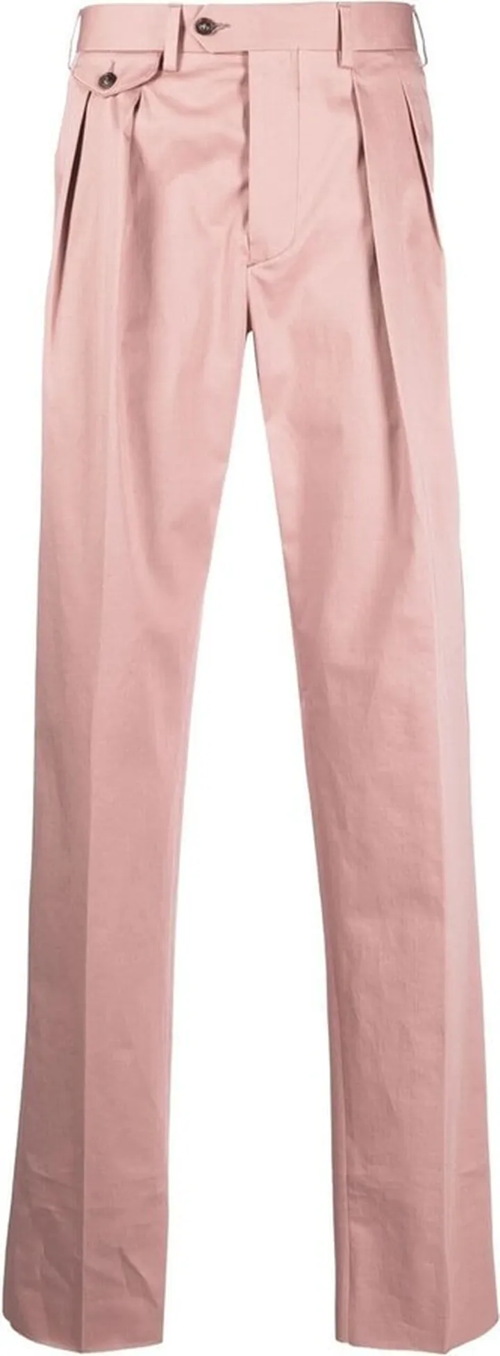 Pleated Straight-Leg Trousers