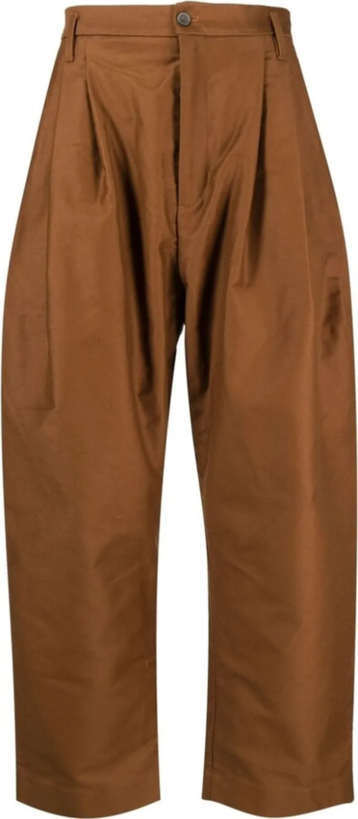 Wide-Leg Cotton Trousers