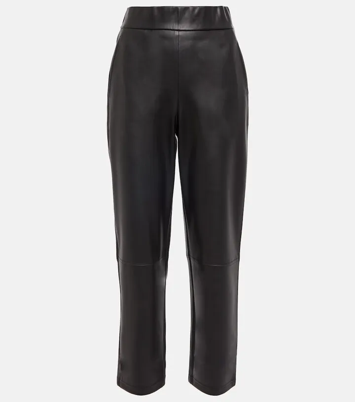Diomede faux leather cropped pants