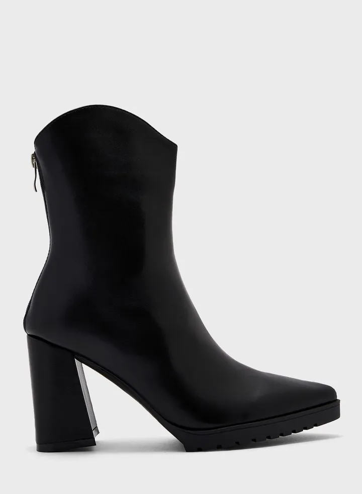 Chunky Sole Ankle Boots