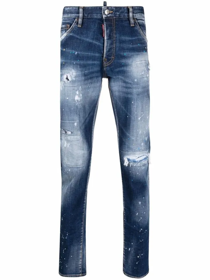 Cool Guy distressed slim-cut jeans