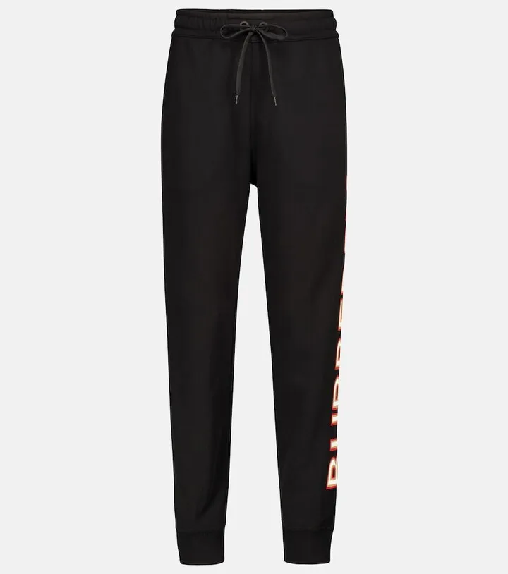 Logo cotton jersey trackpants
