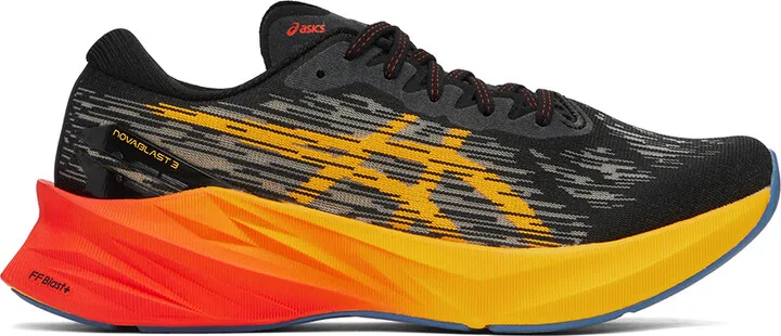 Asics Black & Orange NOVABLAST 3 Sneakers