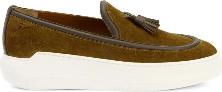 Conley tassel suede loafers