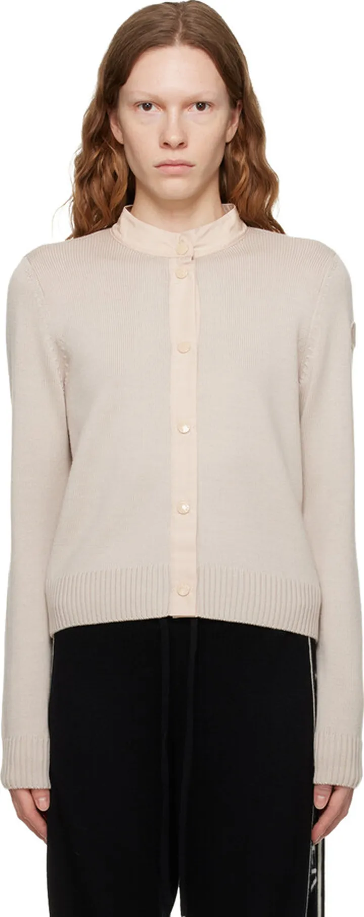 Moncler Beige Wool Cardigan