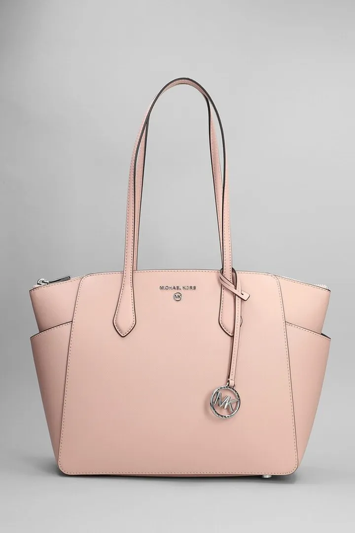 Marilyn Tote In Rose-pink Leather