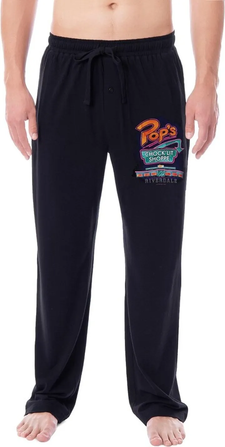 Riverdale Mens' Pop's Chock'lit Shoppe CW TV Show Sleep Pajama Pants (M) Black