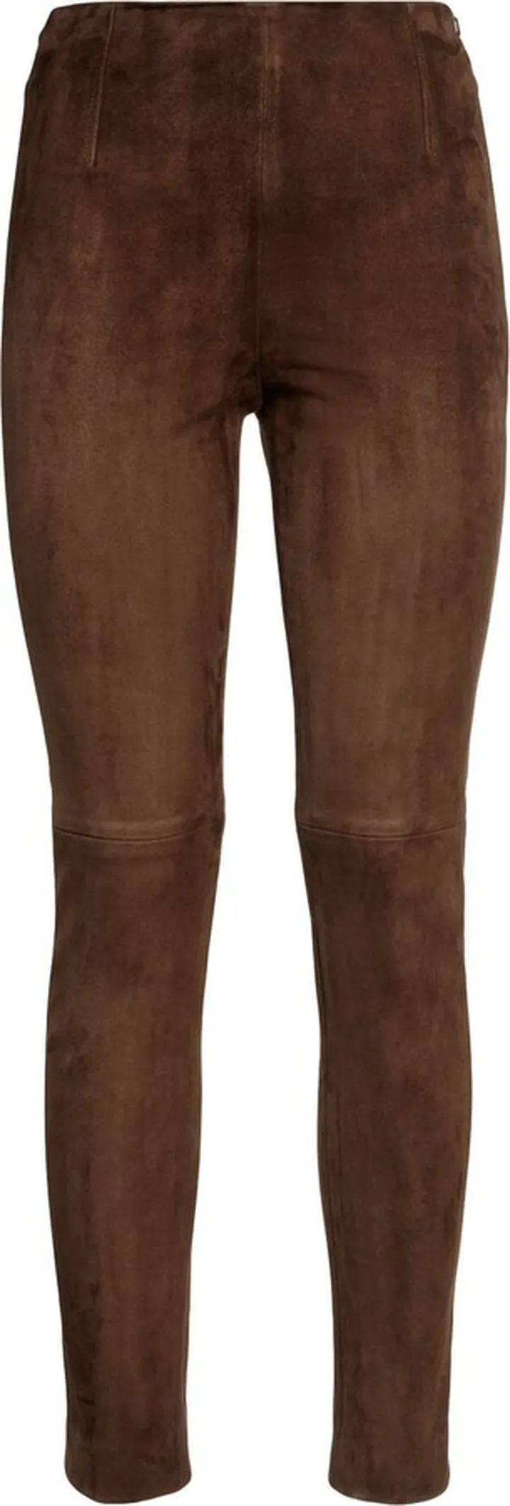 Rafia suede leather skinny pants