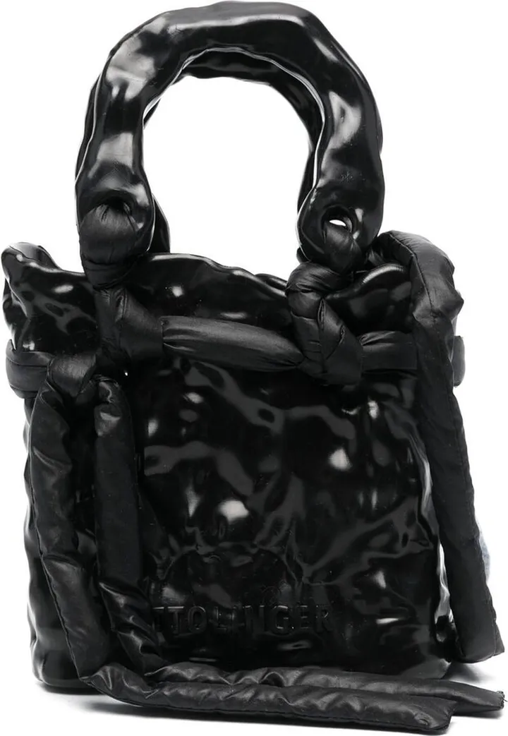 Moulded Crinkle-Effect Tote Bag