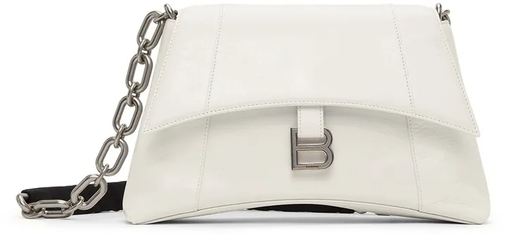 Balenciaga White Downtown Shoulder Bag