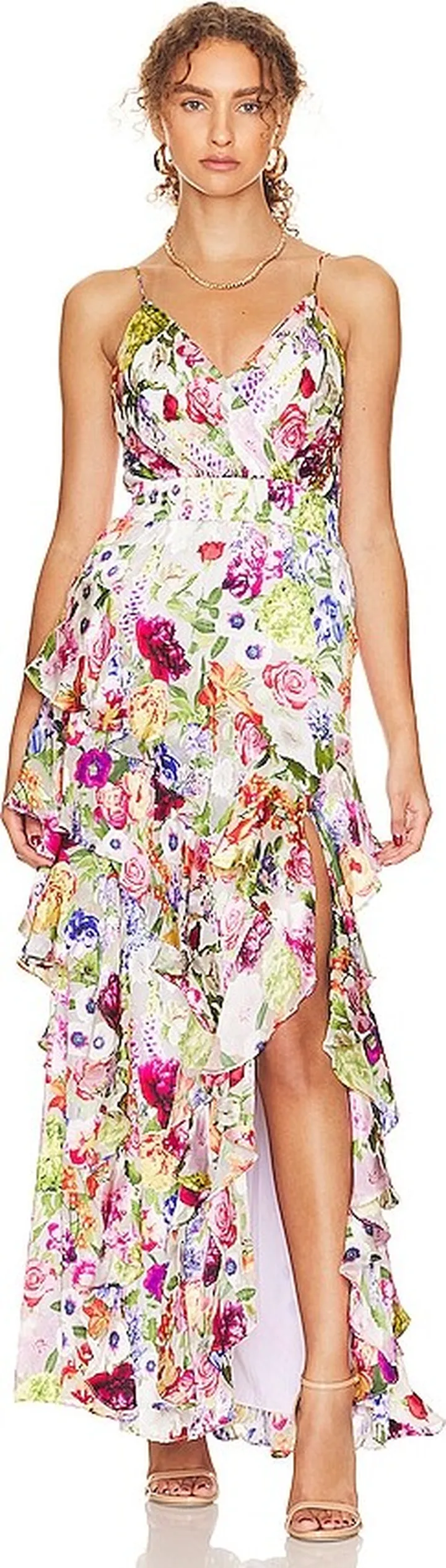 Hayden V-neck Front Split Dress