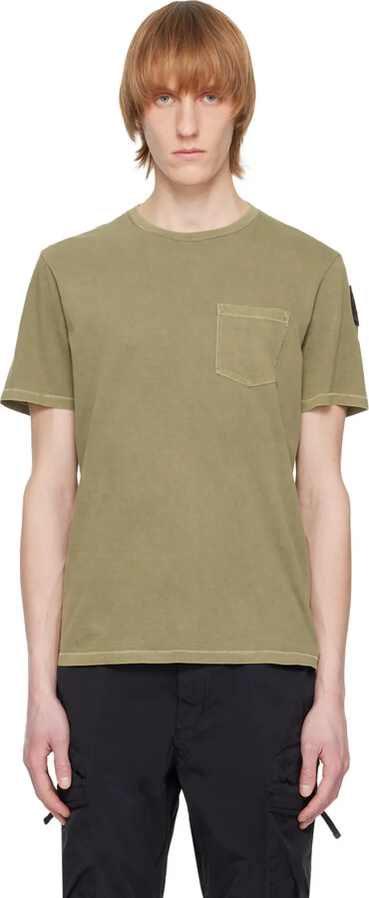 Parajumpers Khaki Patch Pocket T-Shirt