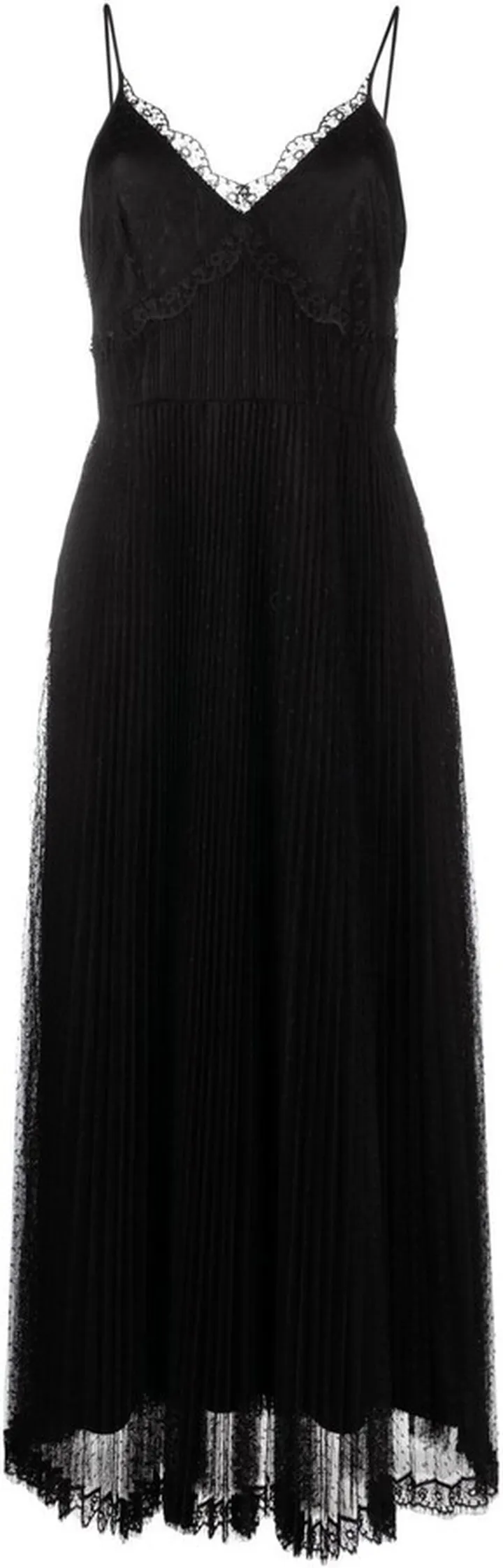 Sheer-Lace Long Dress