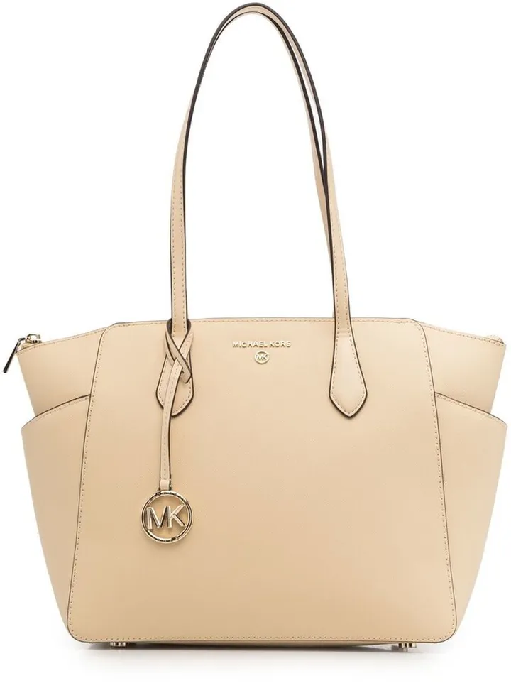 Logo-Plaque Leather Tote Bag