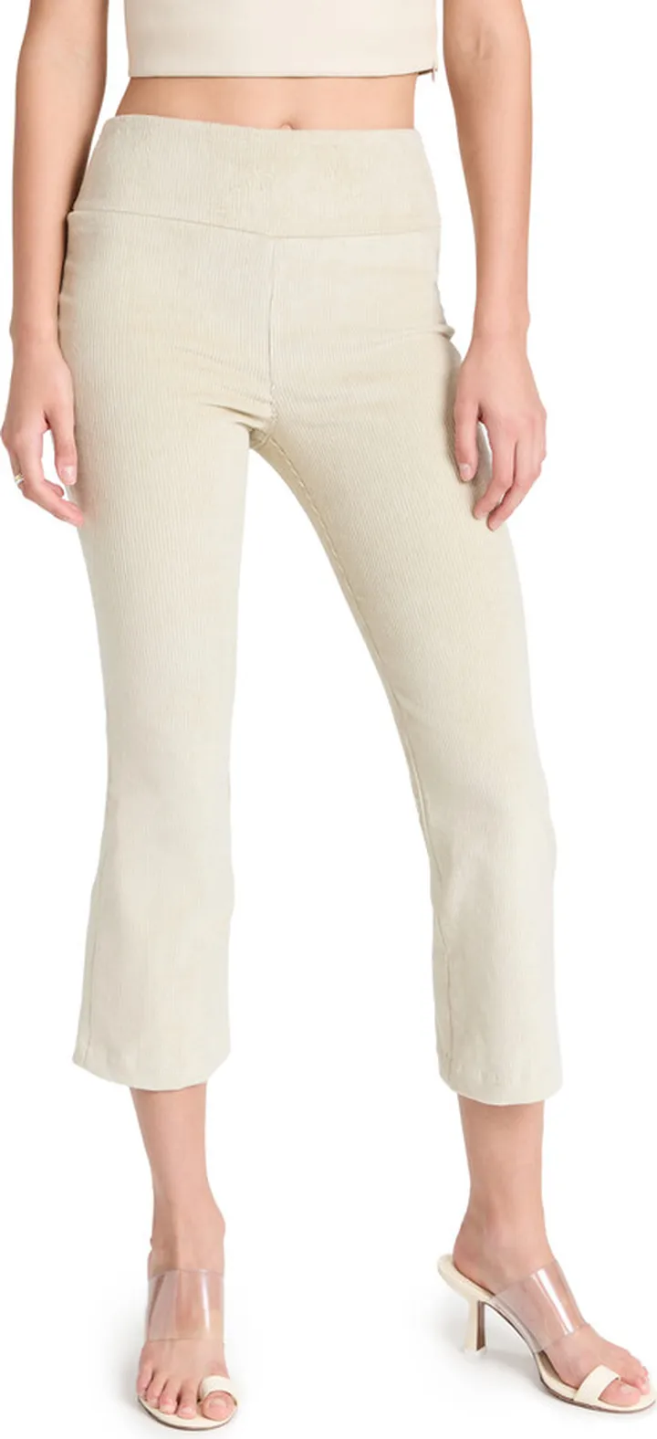 SPRWMN Crop Flare Corduroy Pants