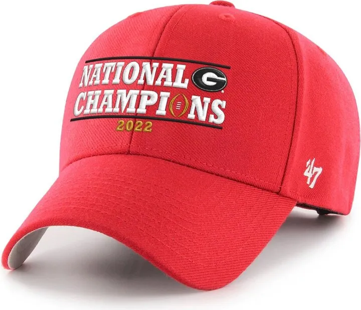 Men's '47 Brand Red Georgia Bulldogs College Football Playoff 2022 National Champions Stack Mvp Adjustable Hat