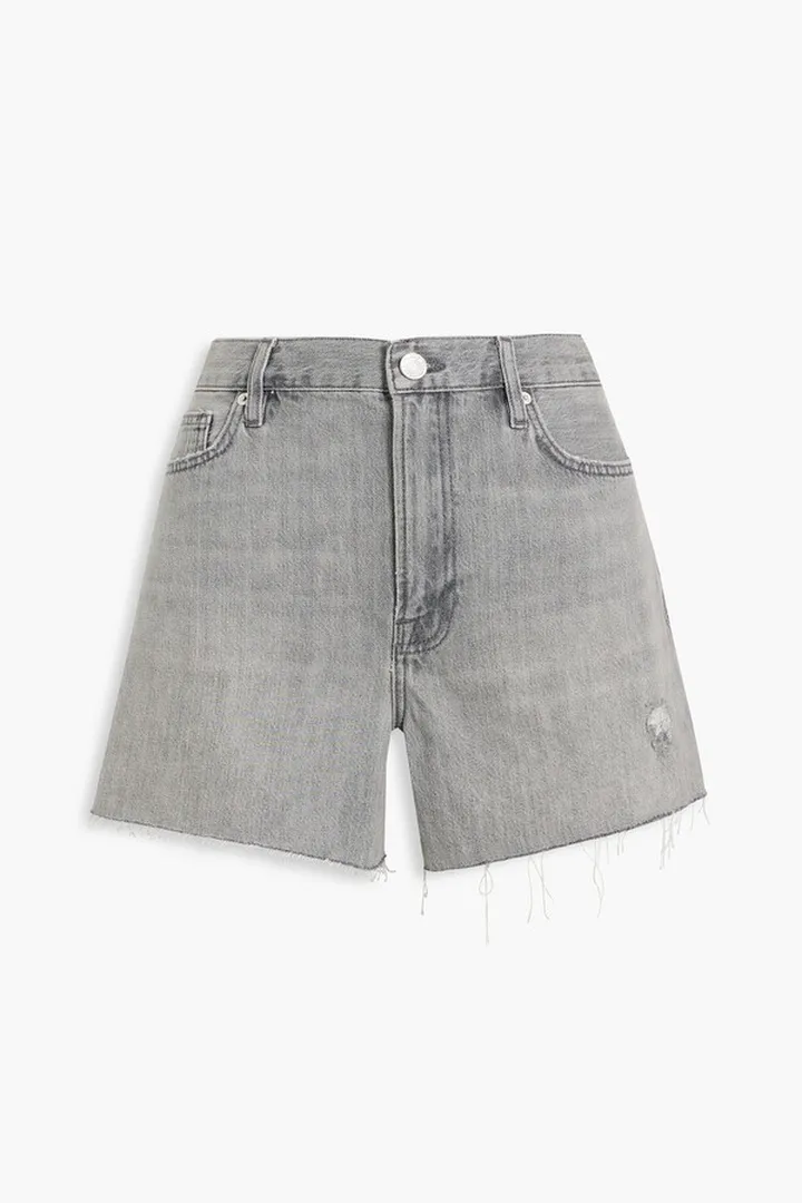 Le Simone distressed denim shorts
