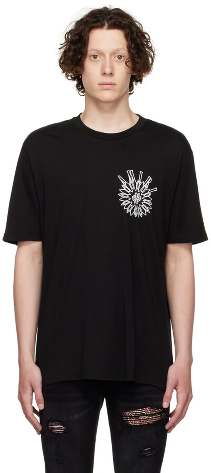 AMIRI Black Cotton T-Shirt