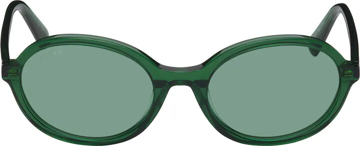 BY FAR Green Velvet Sunglasses