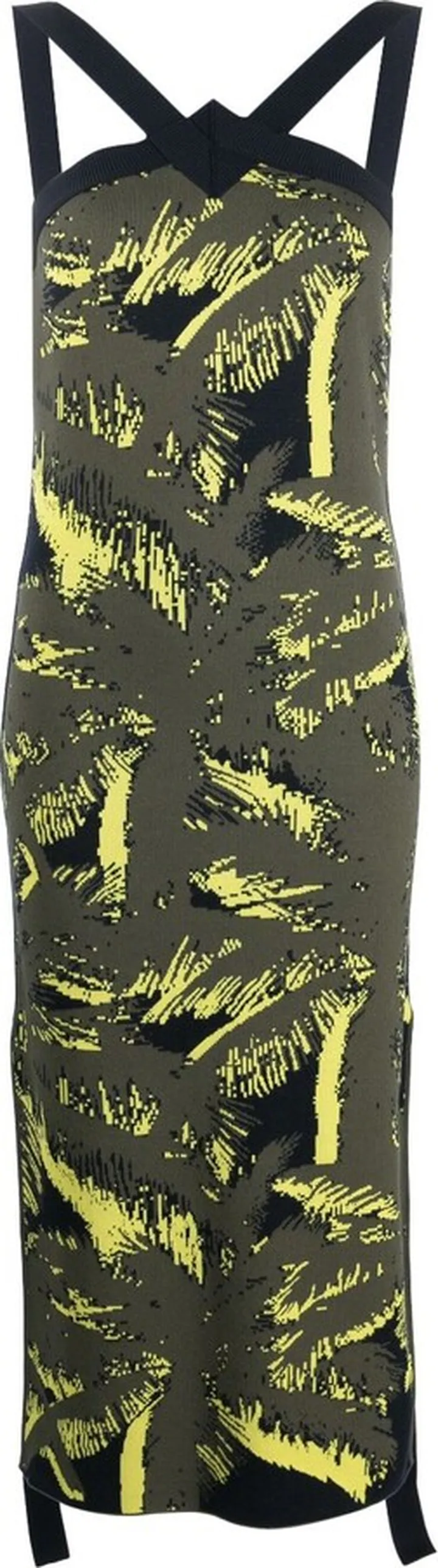 Abstract-Print Halterneck Dress