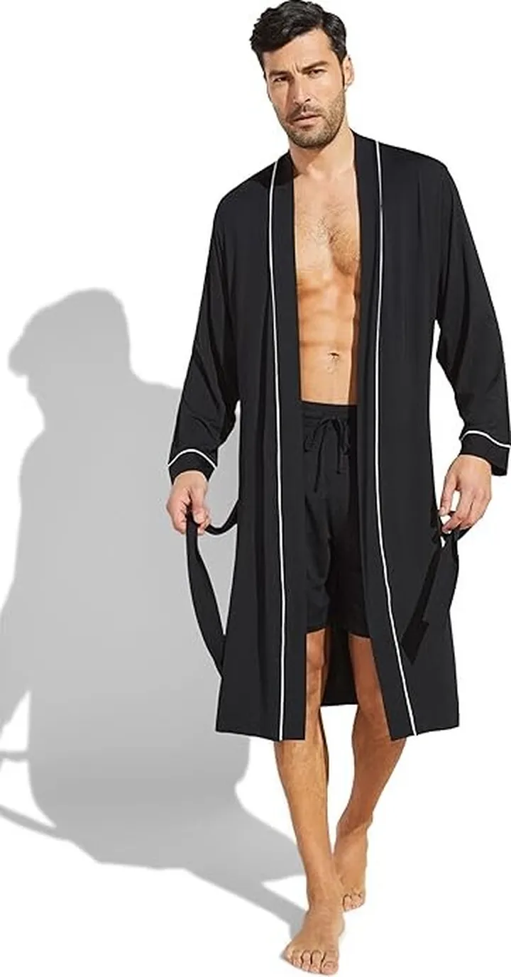 Eberjey William Robe (Black) Men's Pajama