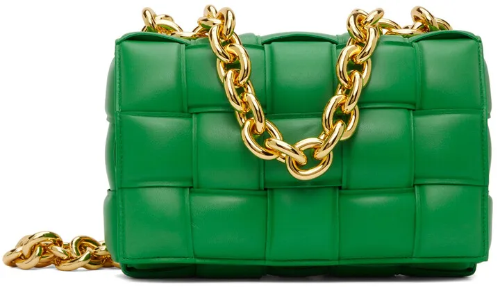 Bottega Veneta Green Chain Cassette Shoulder Bag