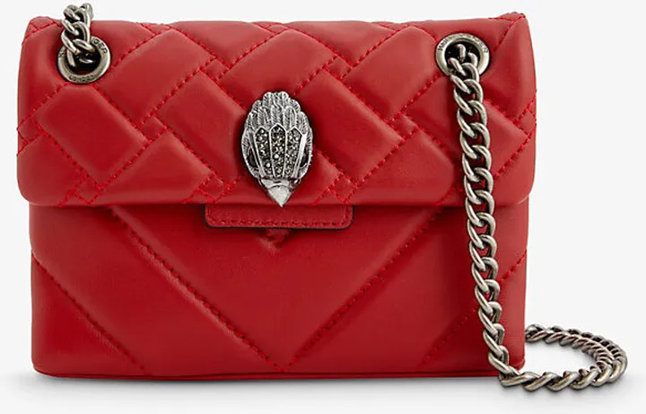 Womens Red Kensington Mini Leather Cross-body bag