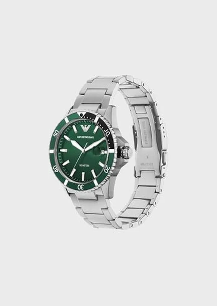 Three-Hand Stainless Steel Watch