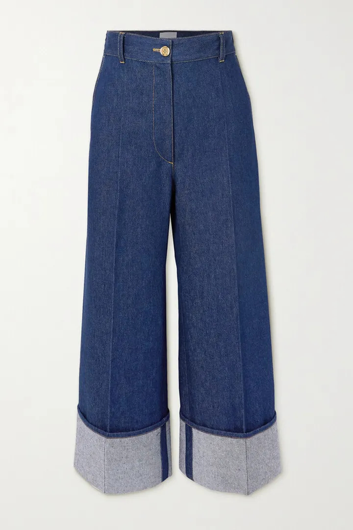 Patou - High-rise Wide-leg Organic Jeans - Blue
