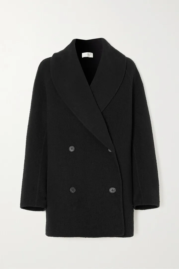 The Row - Polli Double-breasted Wool And Cashmere-blend Coat - Black