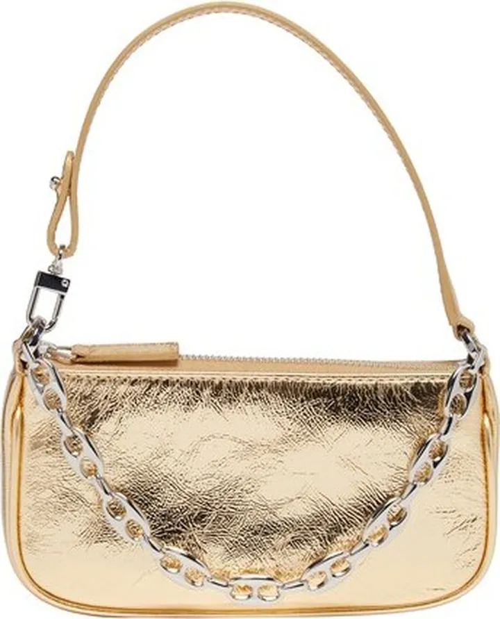 Mini Rachel parchment metallic leather bag