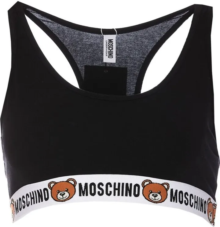 Moschino Teddy Bear Scoop-Neck Sports Bra