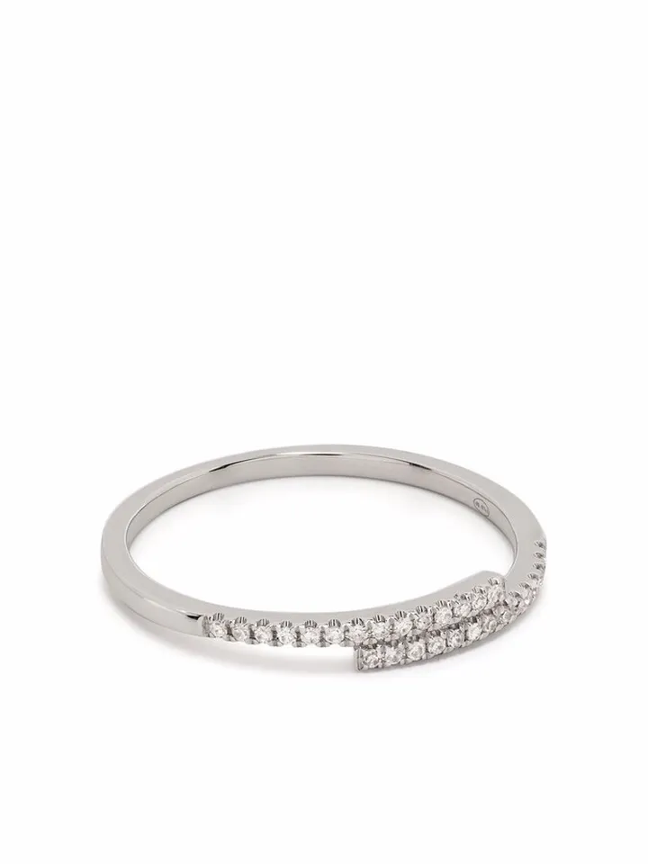 18kt white gold You and Me diamond ring