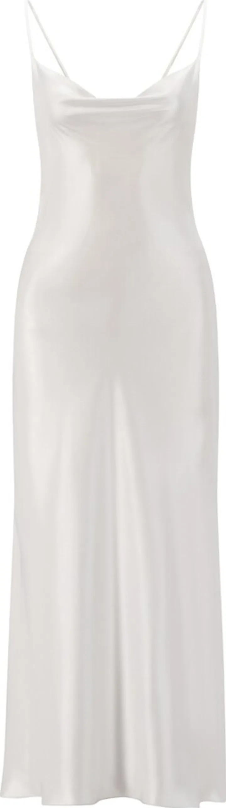 SAVANNA - Satin Glitter Dress - White