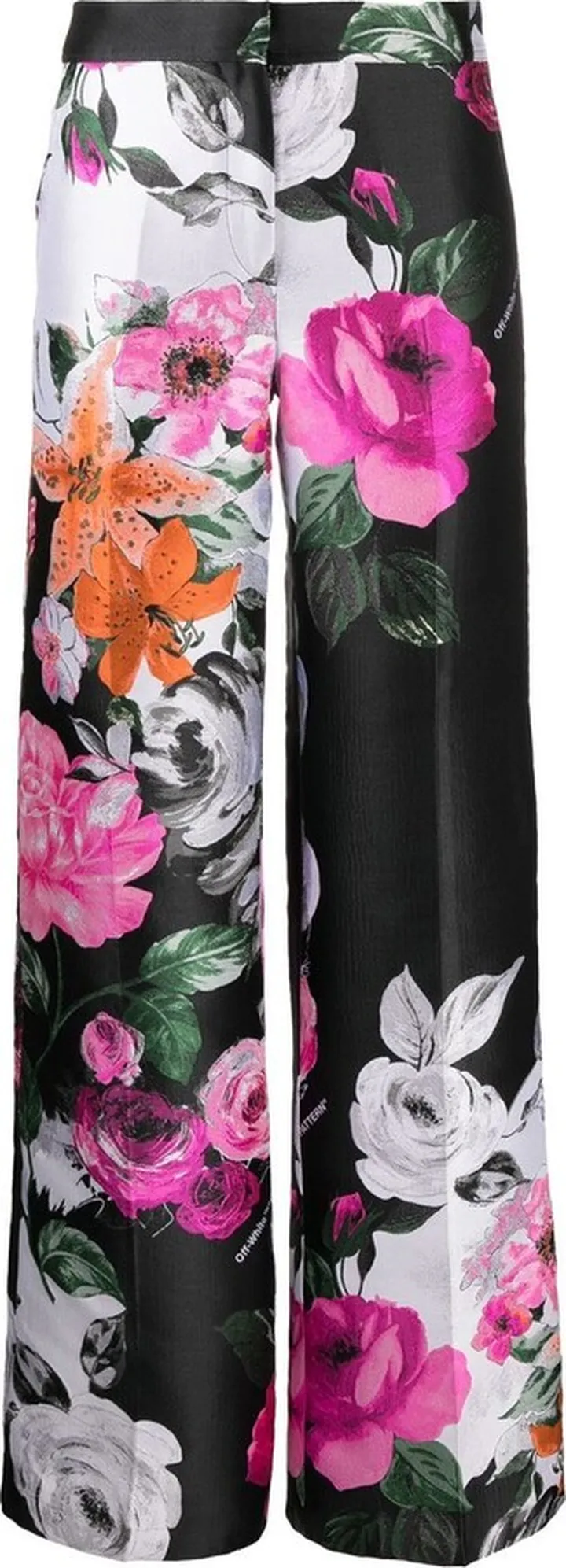 Floral-Print Straight Trousers