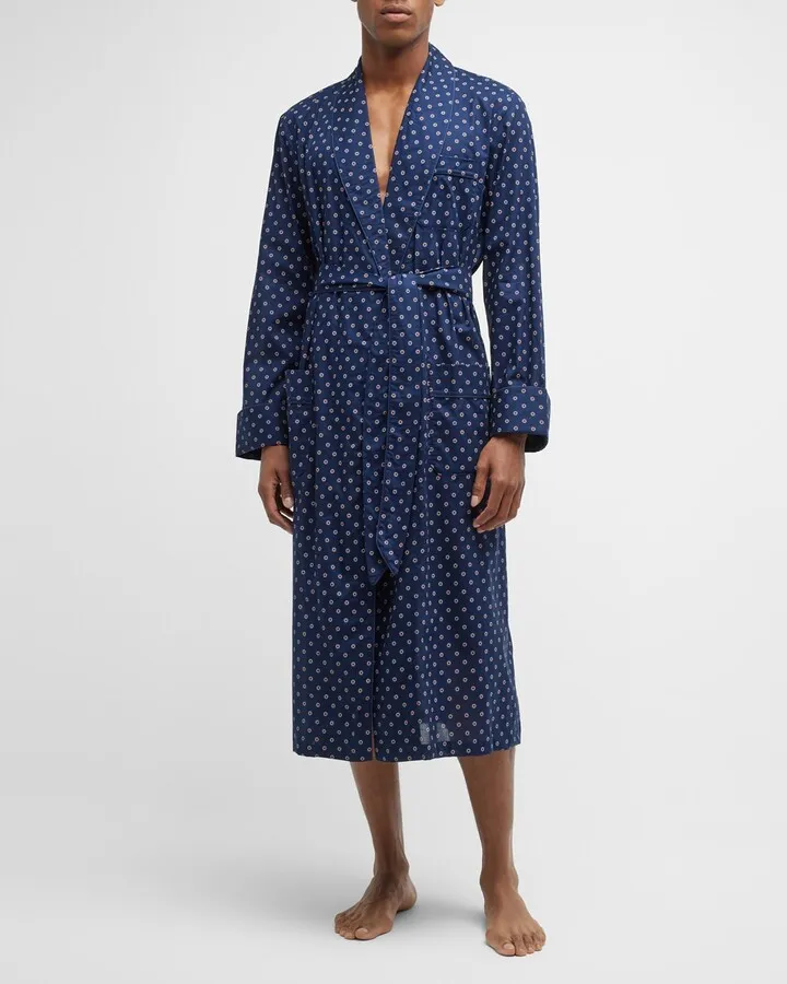 Men's Cotton Batiste Dressing Gown Robe