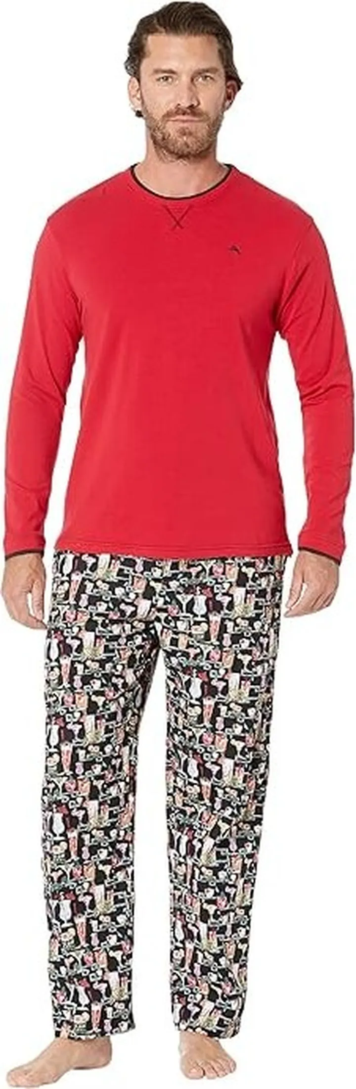 Tommy Bahama Long Sleeve PJ Set (Drinks) Men's Pajama Sets