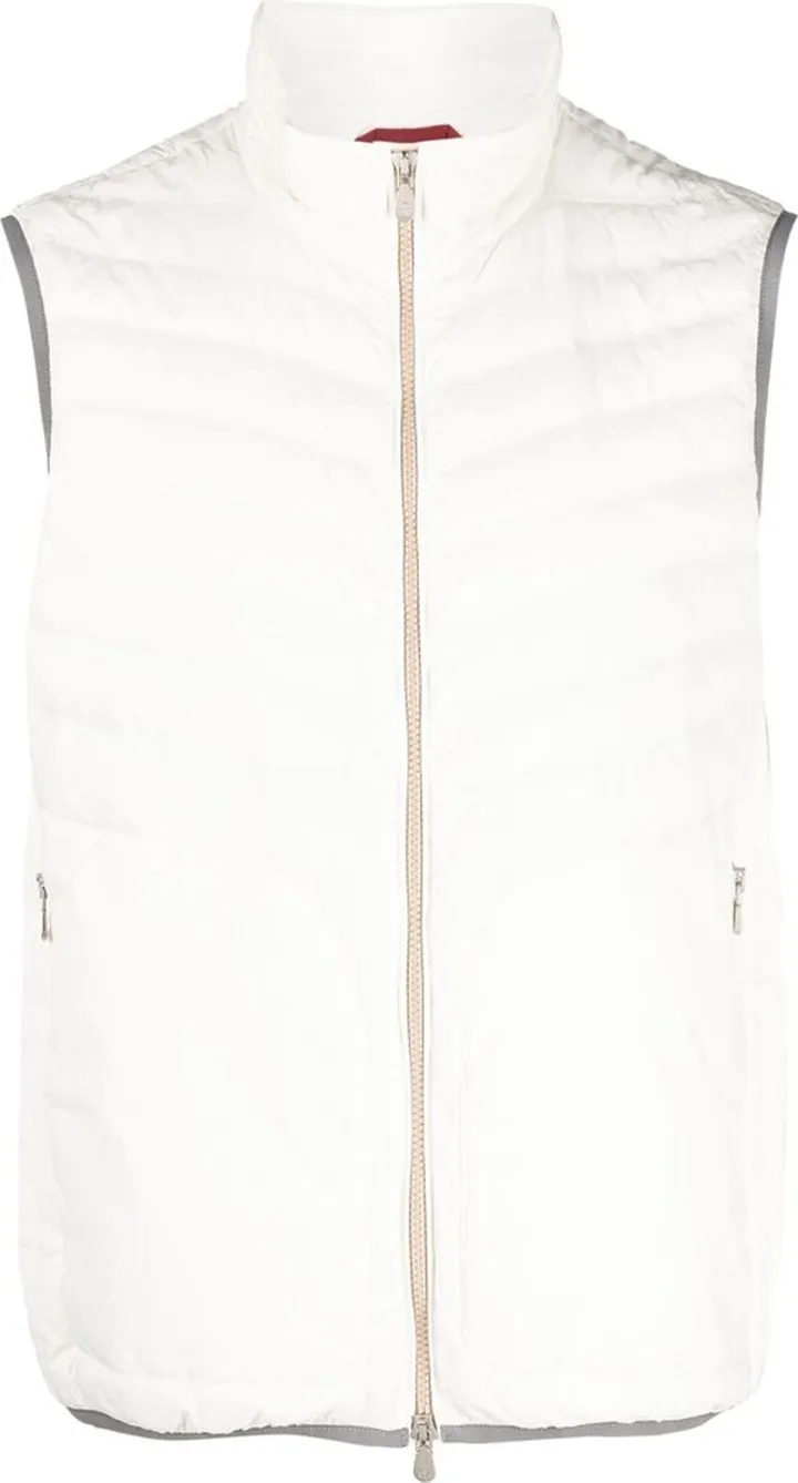 Contrast-Trim Padded Gilet