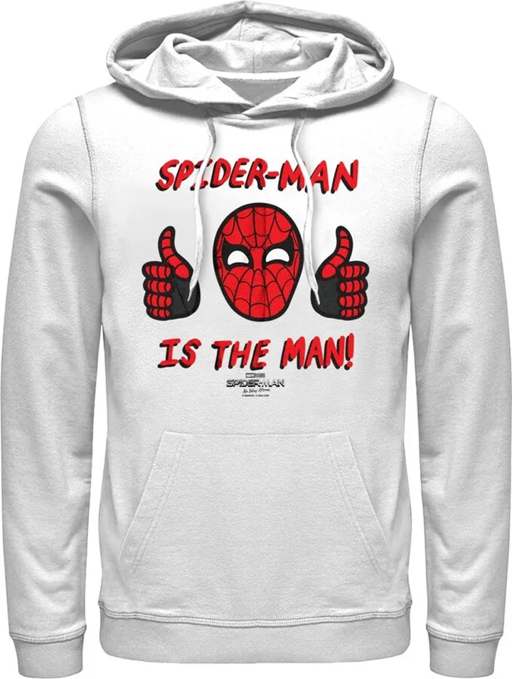 Men's Marvel Spider-Man: No Way Home The Man Pull Over Hoodie - White - Small
