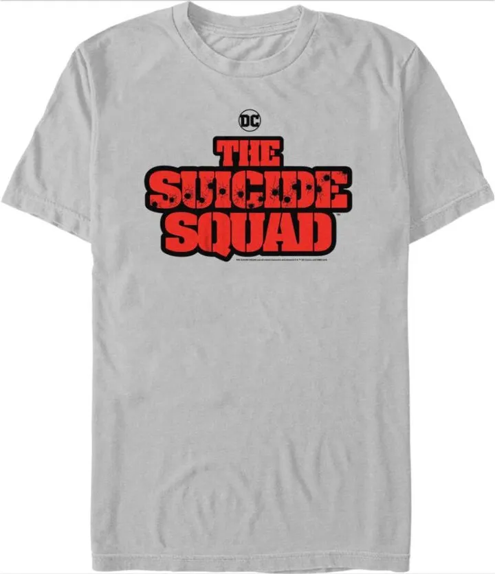Men's The Suicide Squad Bullet Logo T-Shirt - Silver - Large