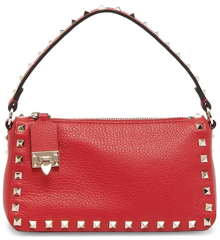 Rockstud Leather Shoulder Bag