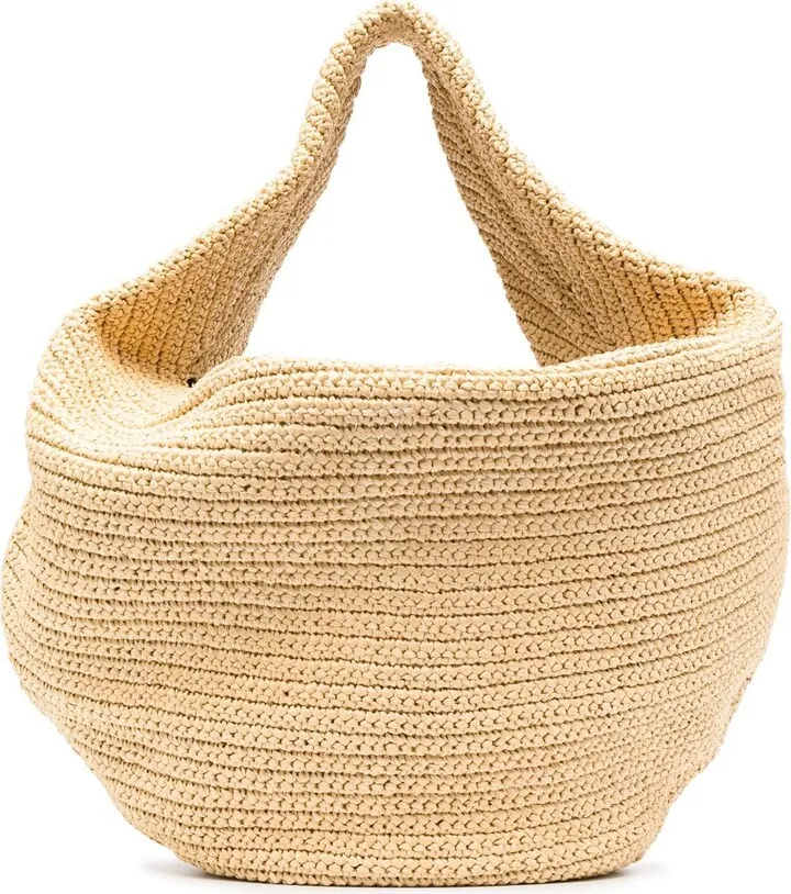 large Olivia raffia tote bag